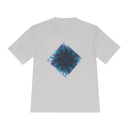 Mystic Bloom Teal & Purple Mandala Graphic Moisture-Wicking Tee