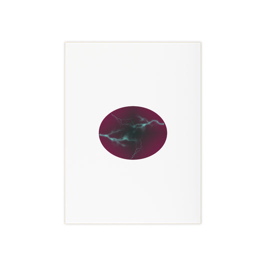 Cosmic Current – Luminous Abstract Magenta & Electric Blue Ceramic Art Tile
