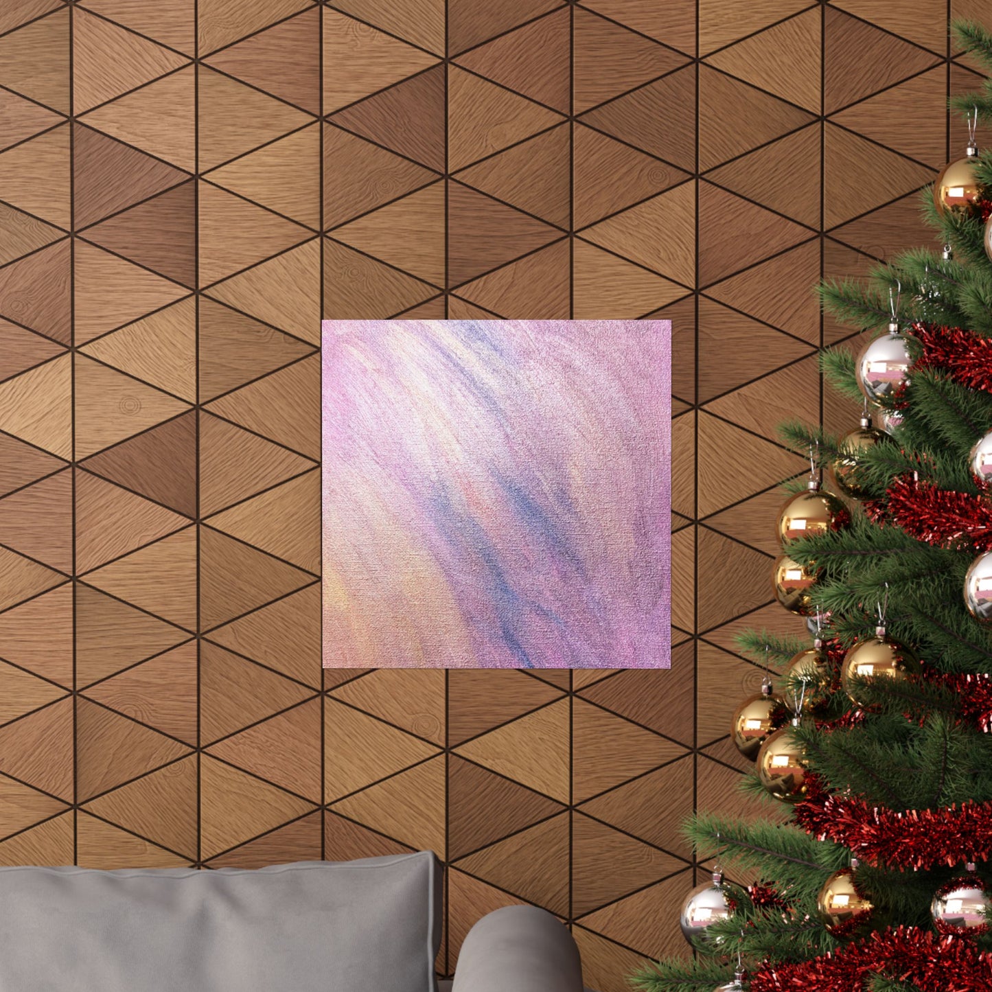"Dreamwave Drift" Moody Abstract Art Matte Poster — Purple Pink Wall Art (Vertical)