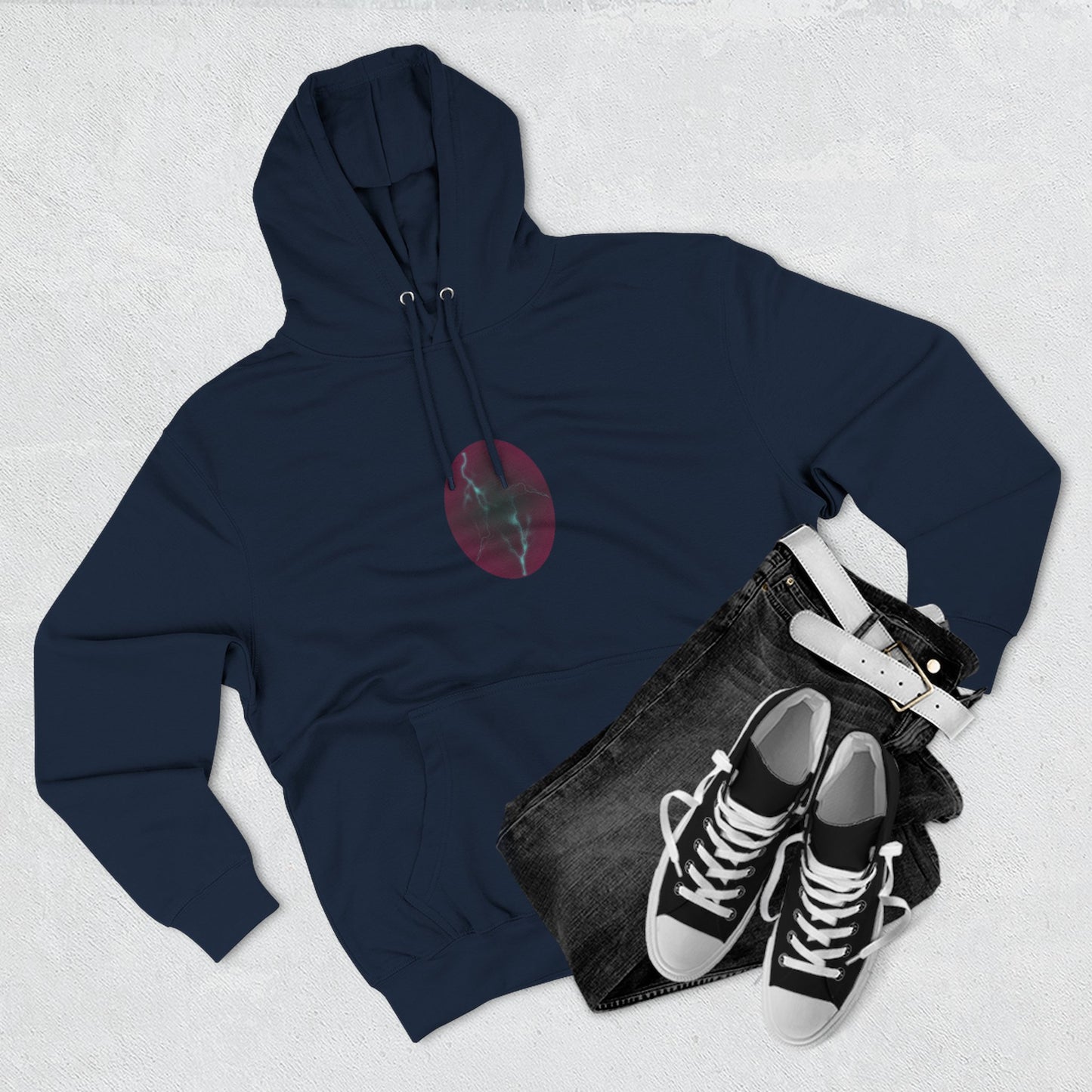 Cosmic Current – Dreamy Abstract Electric Flow Unisex Hoodie Sweatshirt