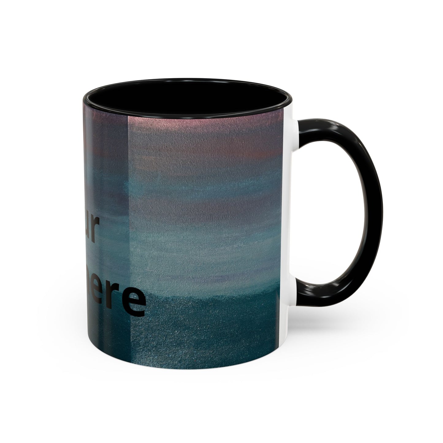 Personalized Accent Coffee Mug — Custom Wraparound Artwork (11/15oz)