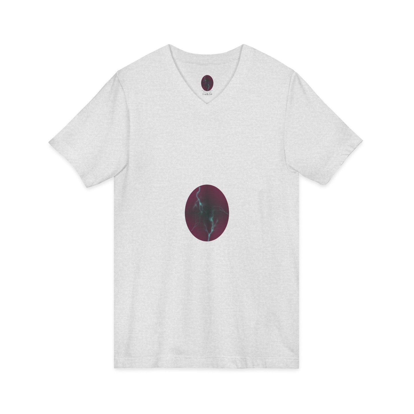 Cosmic Current – Dreamy Electric Magenta & Blue Abstract Women’s V-Neck T‑Shirt