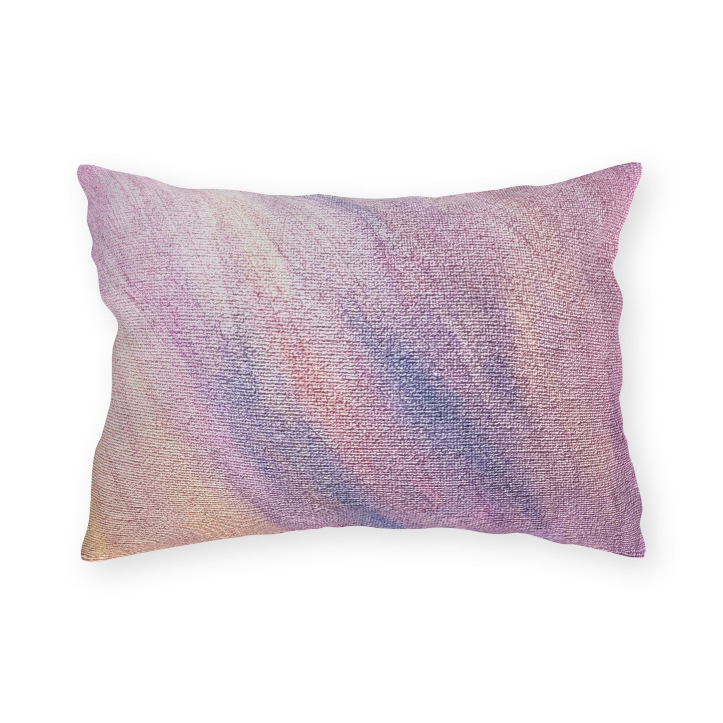 "Dreamwave Drift" Outdoor Pillow — Blush Lavender Ombre Patio Cushion