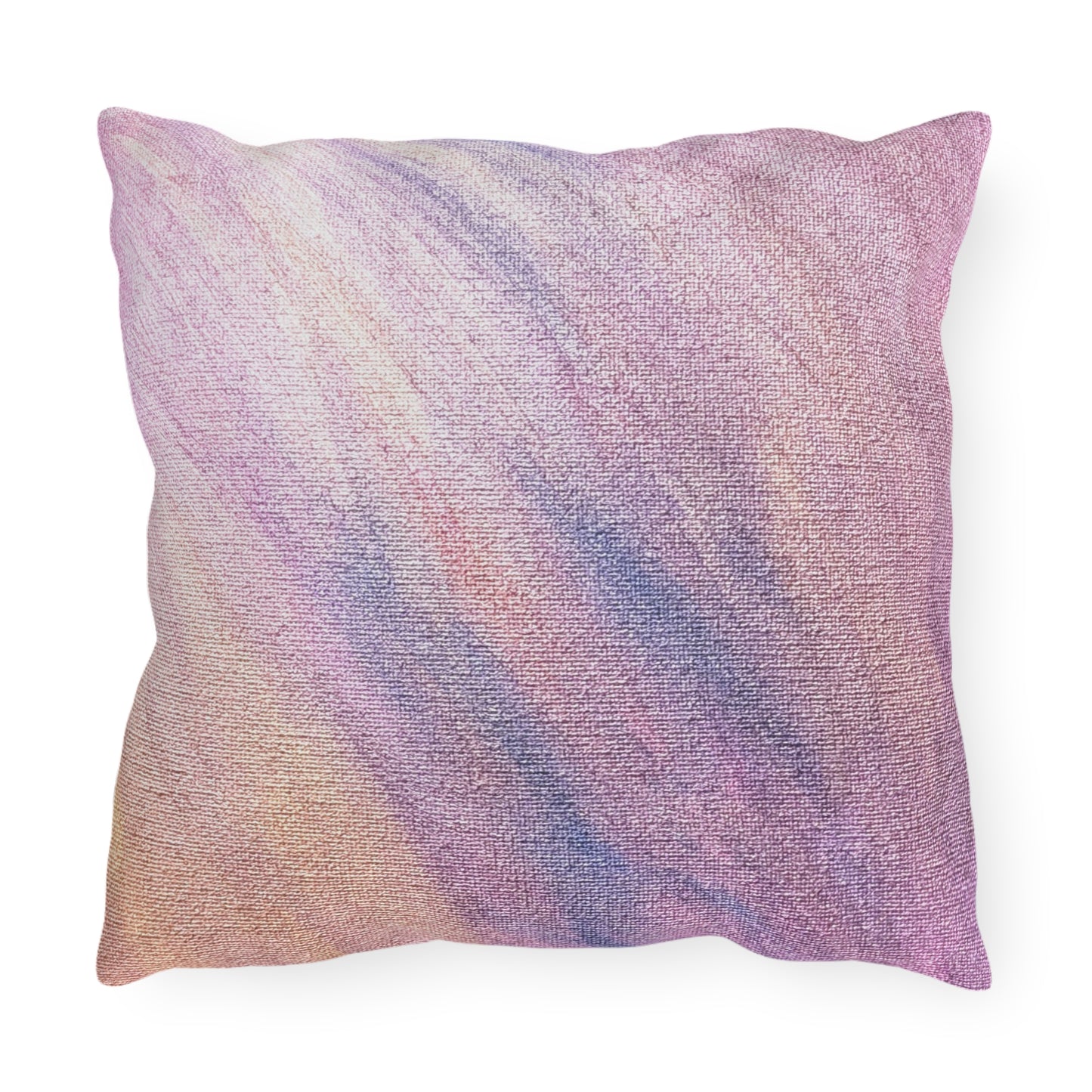 "Dreamwave Drift" Outdoor Pillow — Blush Lavender Ombre Patio Cushion
