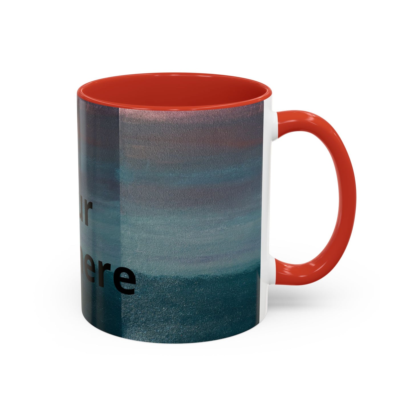 Personalized Accent Coffee Mug — Custom Wraparound Artwork (11/15oz)