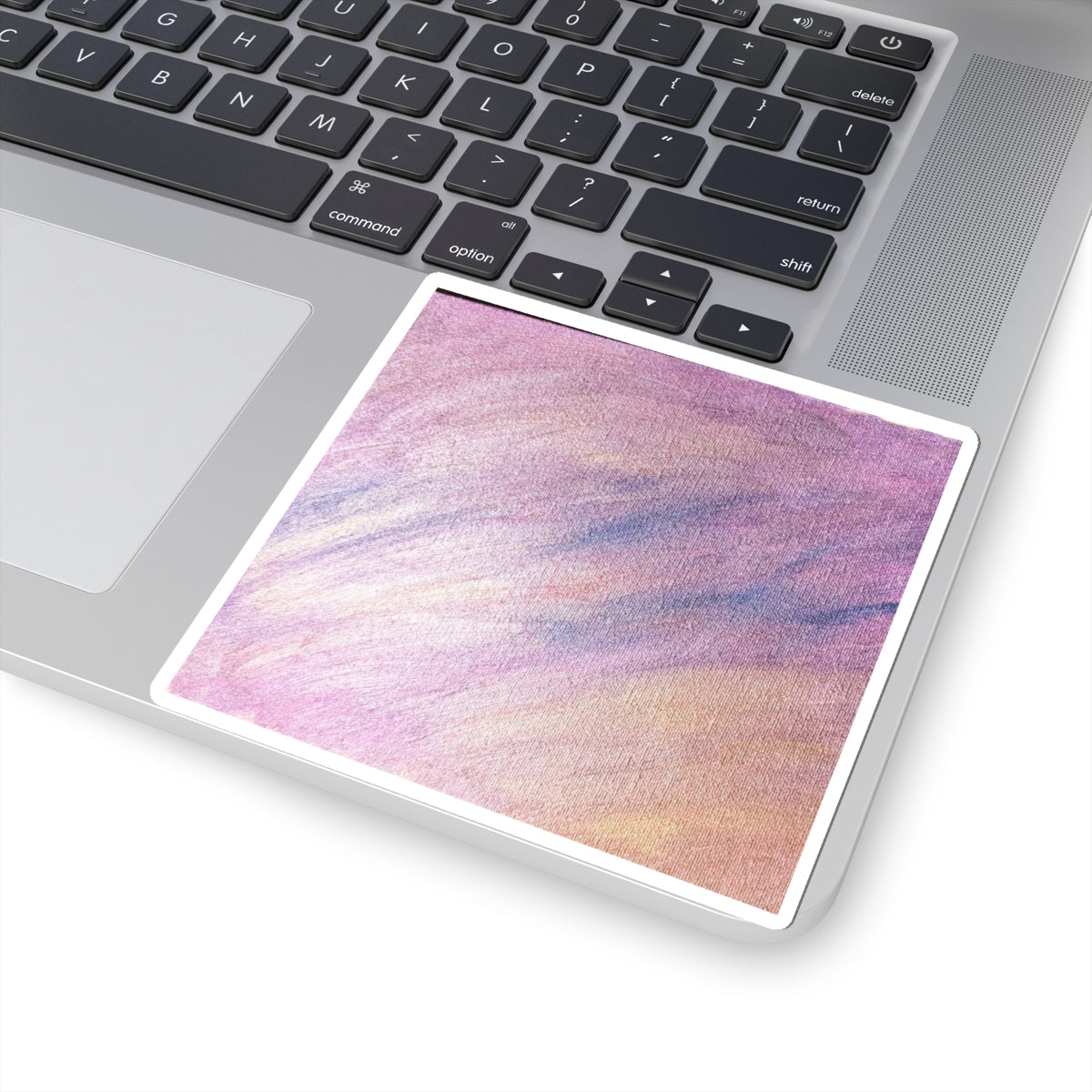 "Dreamwave Drift" Moody Abstract Art Sticker — Pink Lavender Gradient Decal for Laptops & Journals