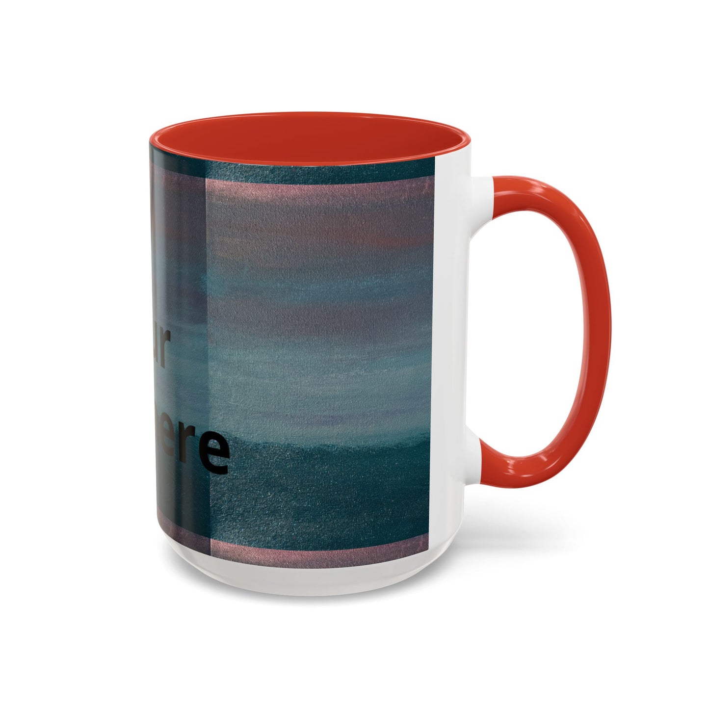 Personalized Accent Coffee Mug — Custom Wraparound Artwork (11/15oz)