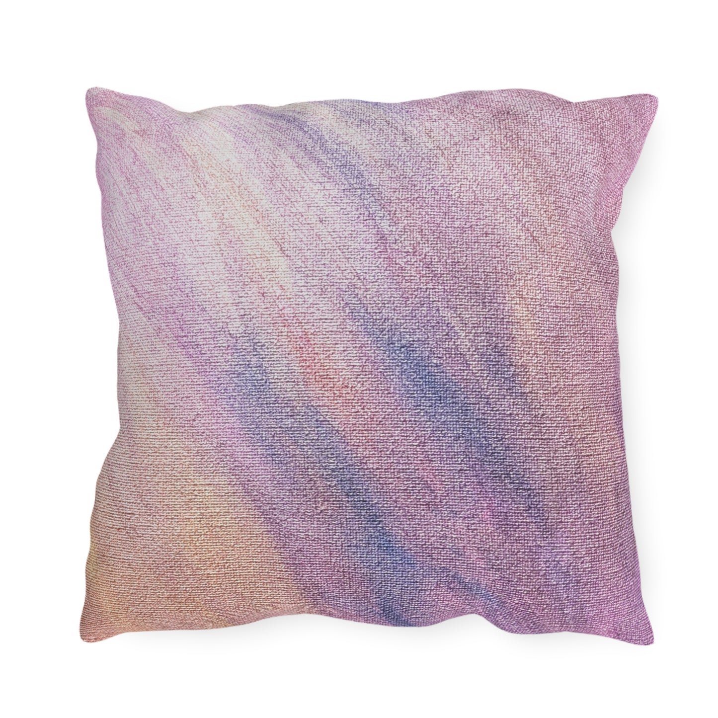 "Dreamwave Drift" Outdoor Pillow — Blush Lavender Ombre Patio Cushion