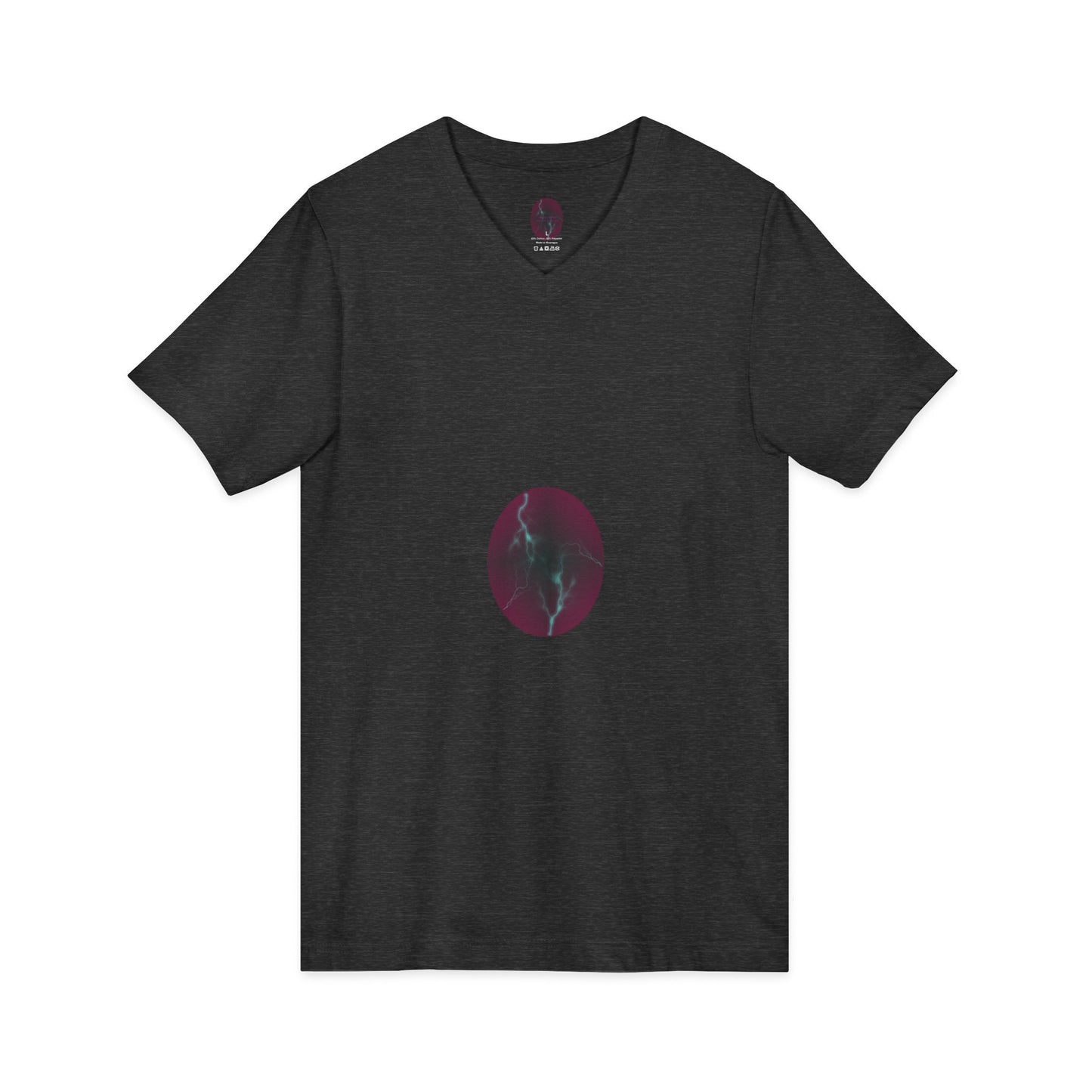 Cosmic Current – Dreamy Electric Magenta & Blue Abstract Women’s V-Neck T‑Shirt