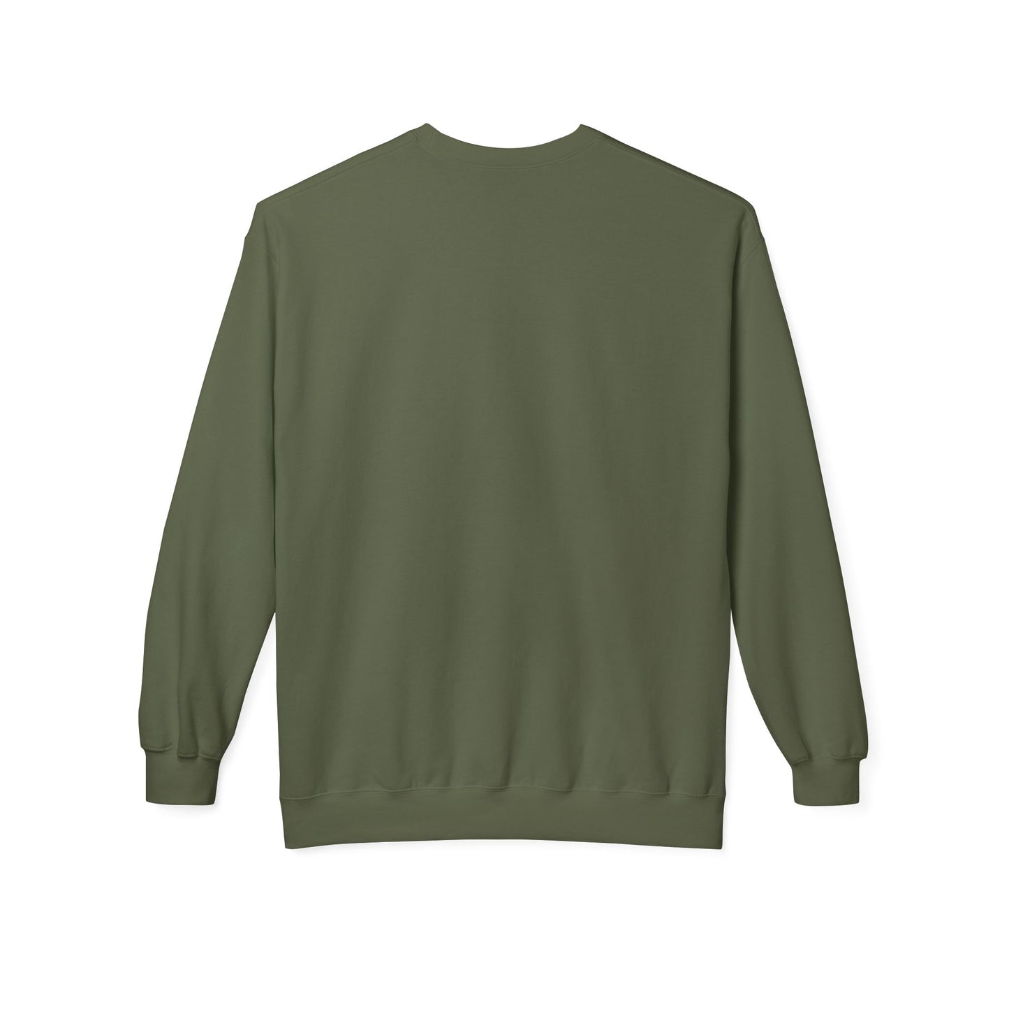 Cosmic Current Crewneck Sweatshirt — Minimal Dark Moon Oval Graphic