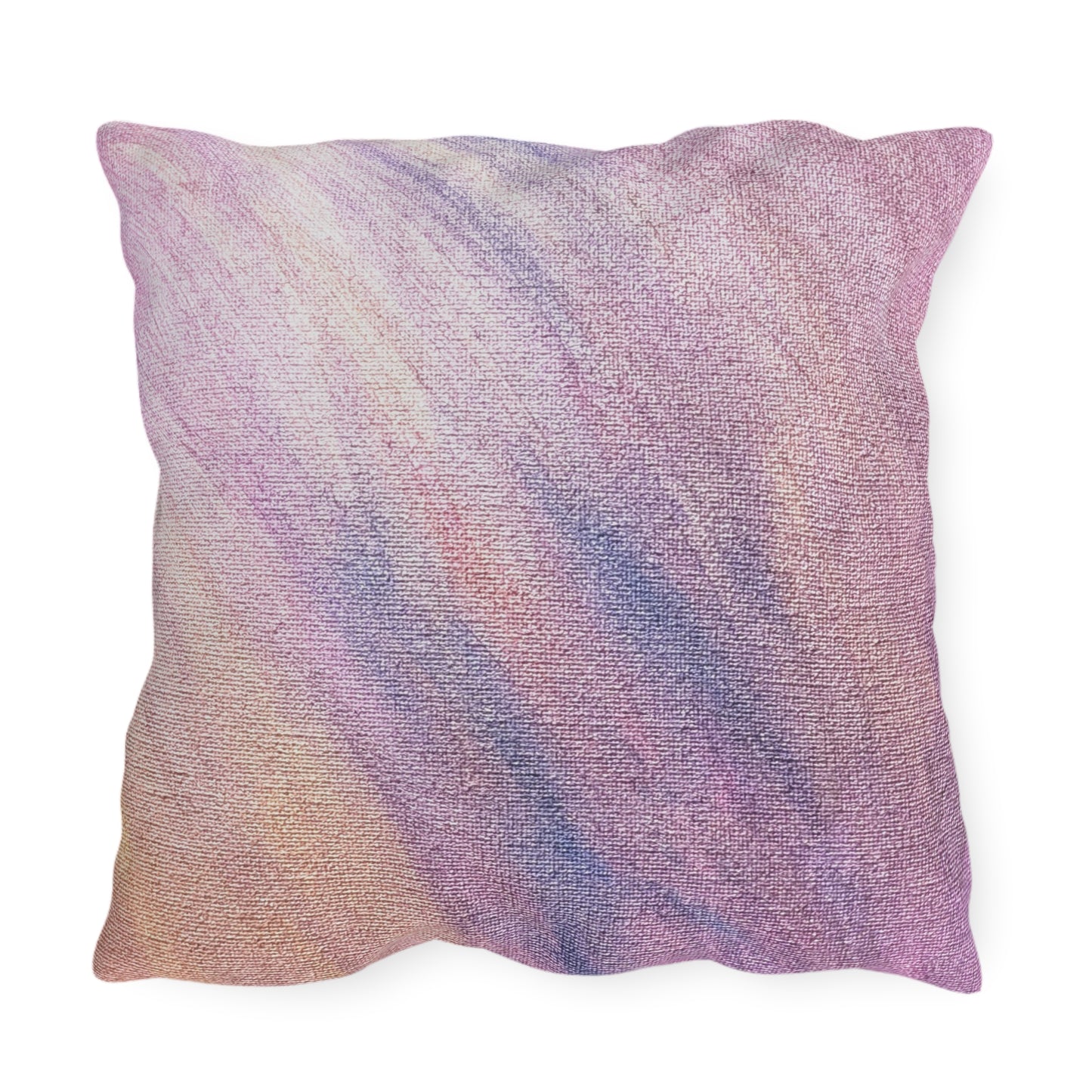 "Dreamwave Drift" Outdoor Pillow — Blush Lavender Ombre Patio Cushion