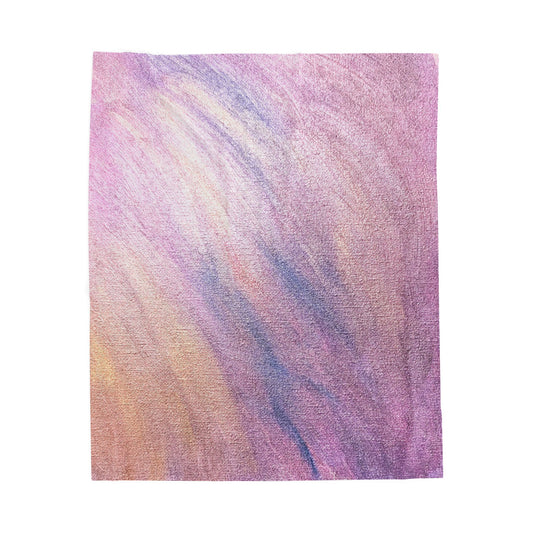 "Dreamwave Drift" Moody Abstract Velveteen Plush Blanket
