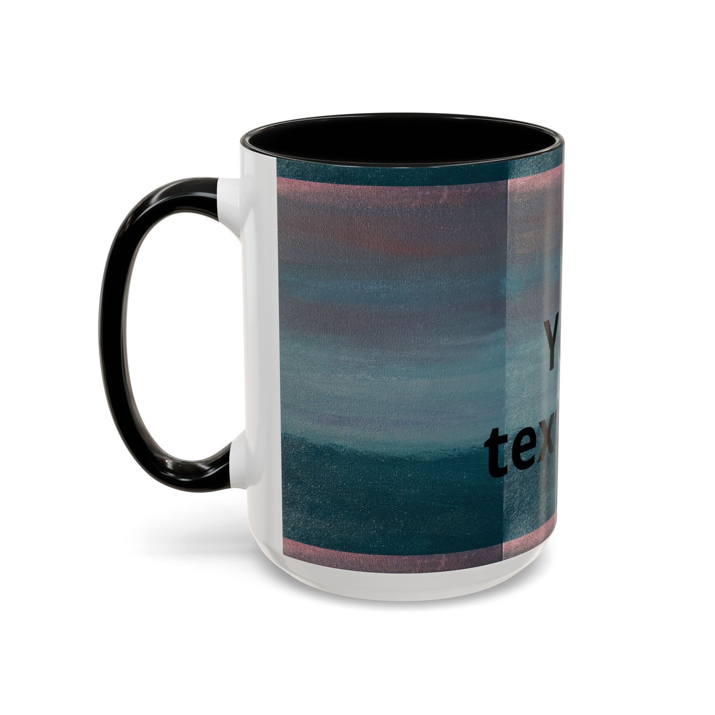 Personalized Accent Coffee Mug — Custom Wraparound Artwork (11/15oz)