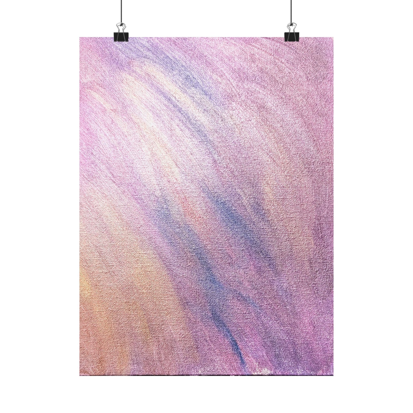 "Dreamwave Drift" Moody Abstract Art Matte Poster — Purple Pink Wall Art (Vertical)