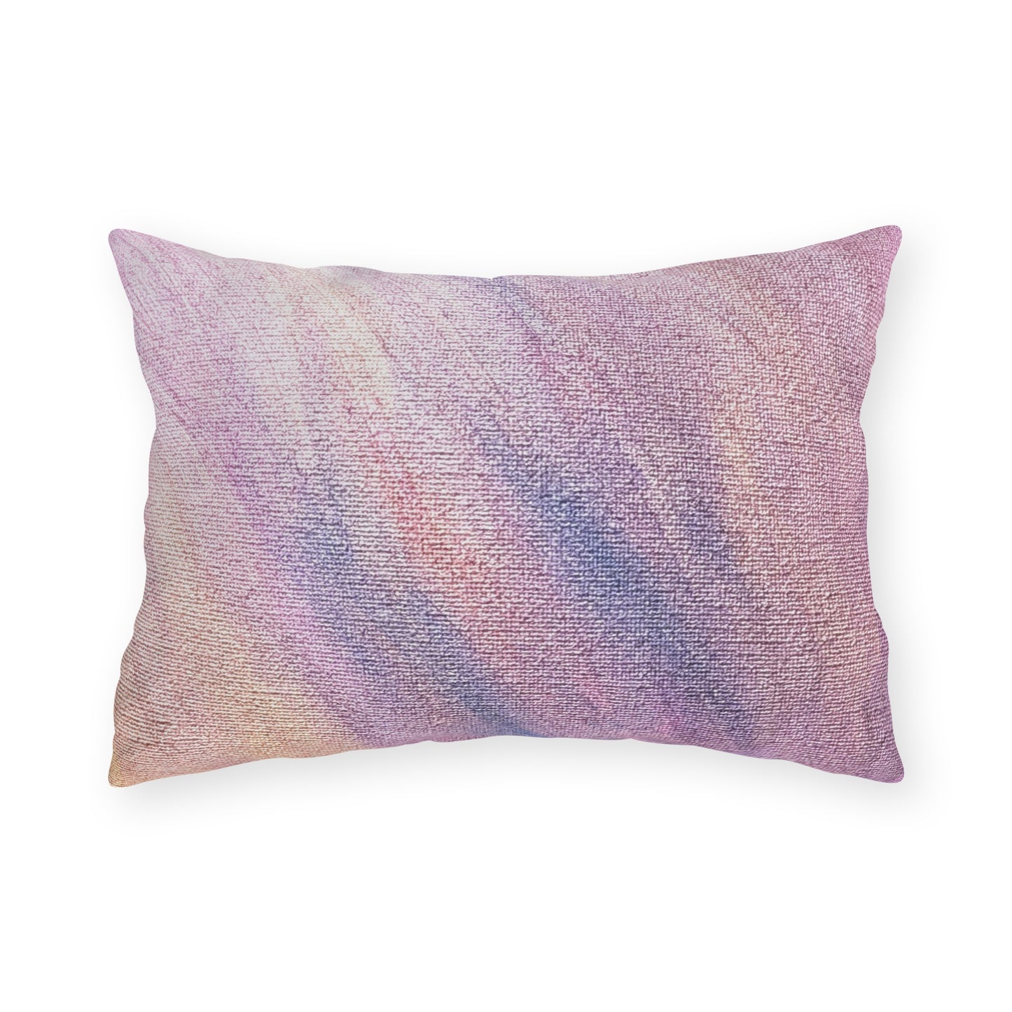 "Dreamwave Drift" Outdoor Pillow — Blush Lavender Ombre Patio Cushion
