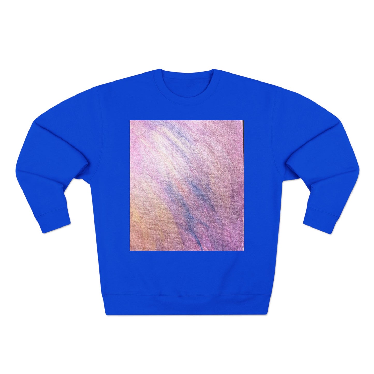 "Dreamwave Drift" Crewneck Sweatshirt – Soft Pink & Lavender Abstract Design