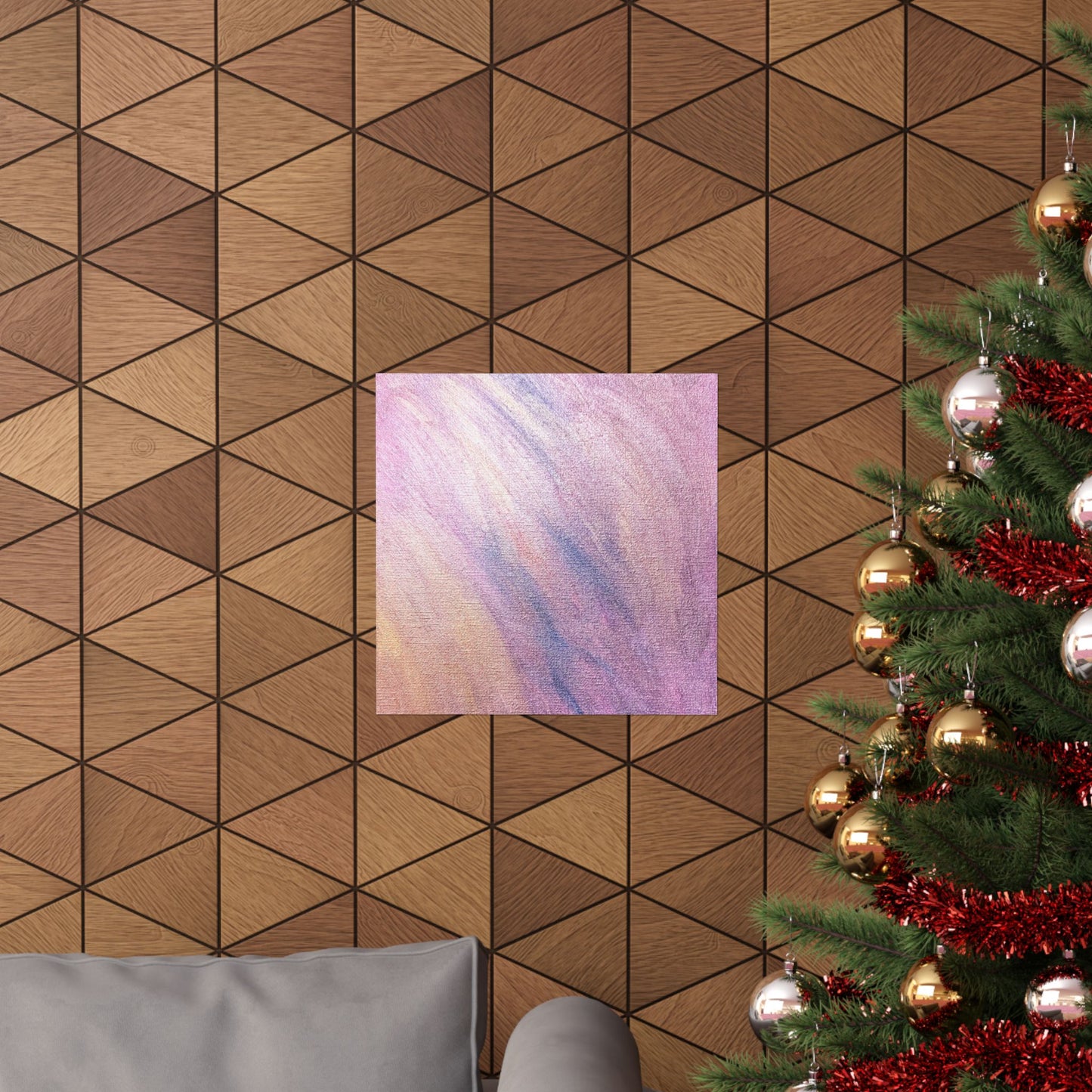 "Dreamwave Drift" Moody Abstract Art Matte Poster — Purple Pink Wall Art (Vertical)