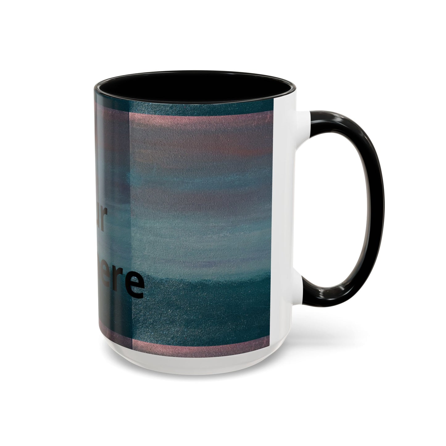 Personalized Accent Coffee Mug — Custom Wraparound Artwork (11/15oz)