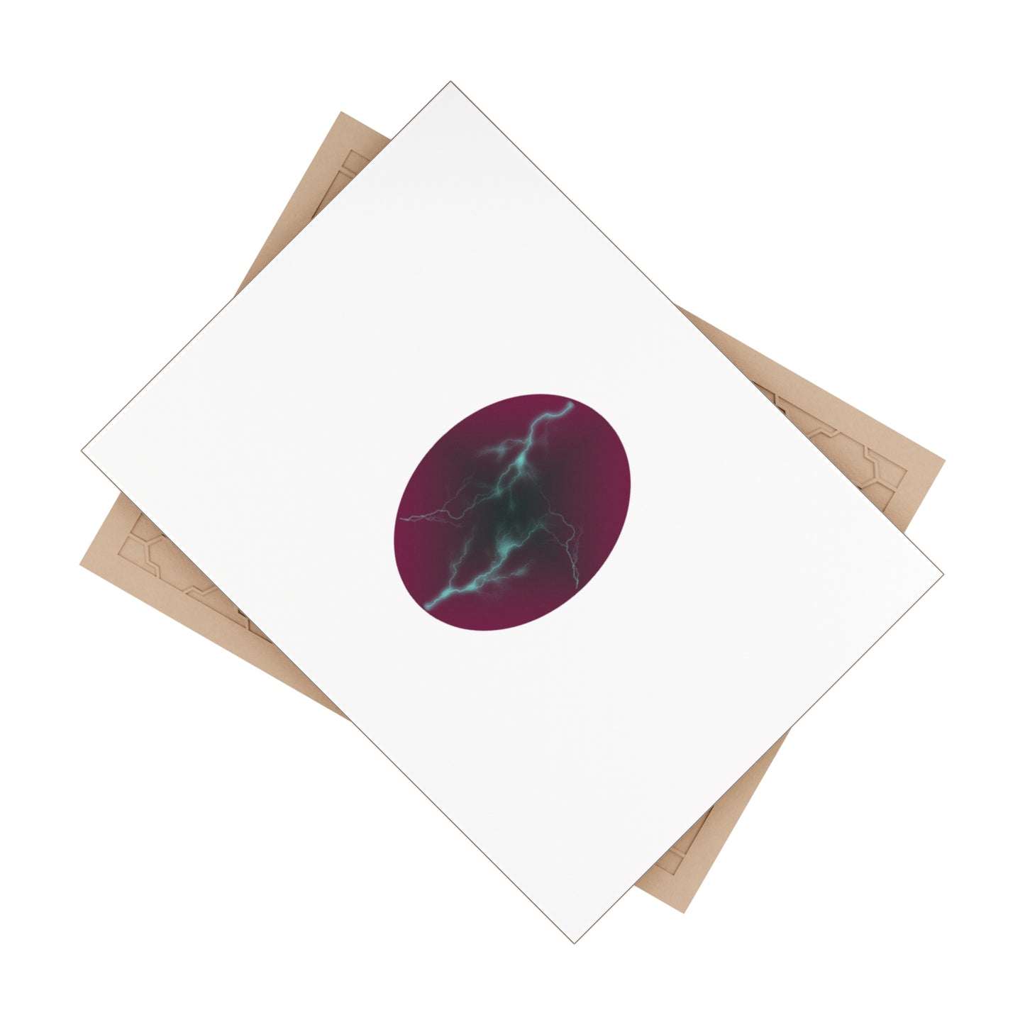 Cosmic Current – Luminous Abstract Magenta & Electric Blue Ceramic Art Tile