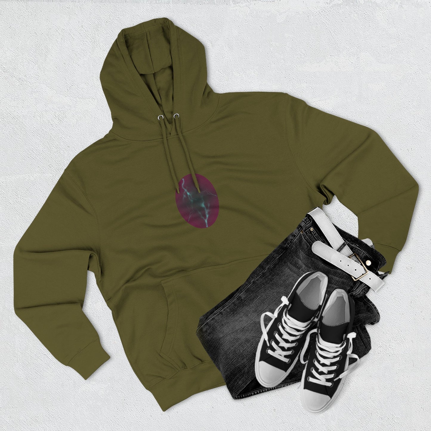 Cosmic Current – Dreamy Abstract Electric Flow Unisex Hoodie Sweatshirt