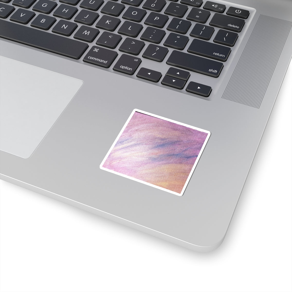 "Dreamwave Drift" Moody Abstract Art Sticker — Pink Lavender Gradient Decal for Laptops & Journals
