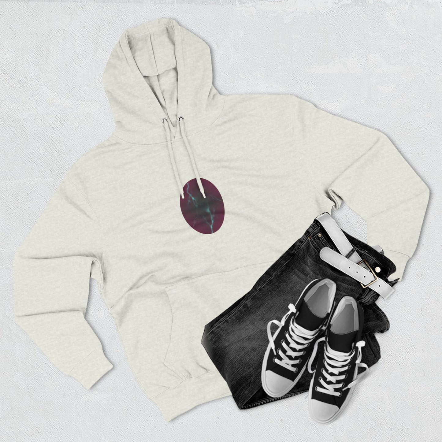 Cosmic Current – Dreamy Abstract Electric Flow Unisex Hoodie Sweatshirt