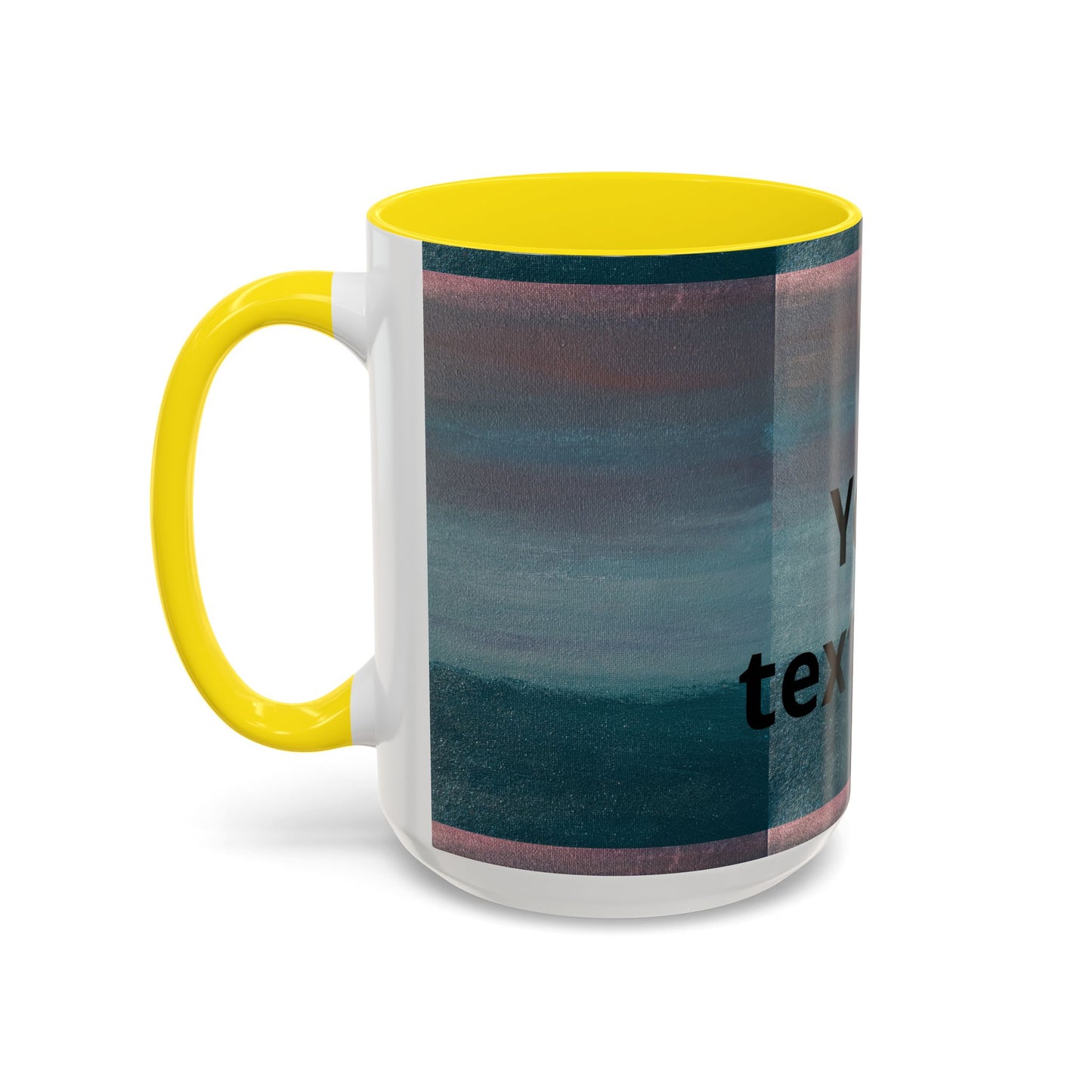 Personalized Accent Coffee Mug — Custom Wraparound Artwork (11/15oz)