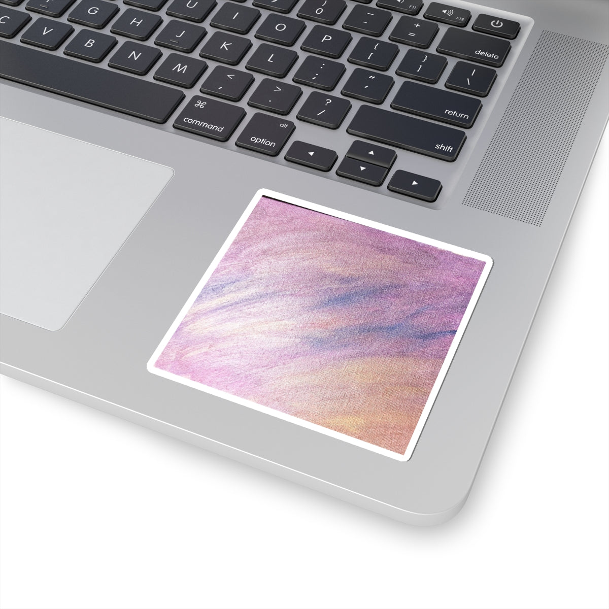 "Dreamwave Drift" Moody Abstract Art Sticker — Pink Lavender Gradient Decal for Laptops & Journals