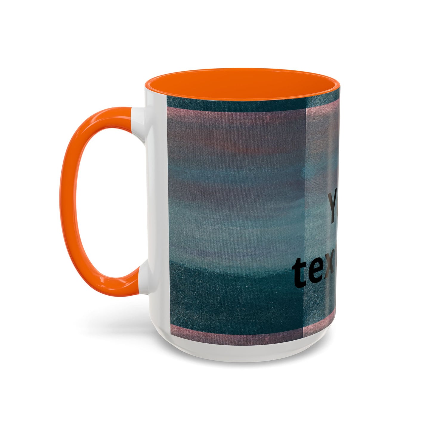 Personalized Accent Coffee Mug — Custom Wraparound Artwork (11/15oz)