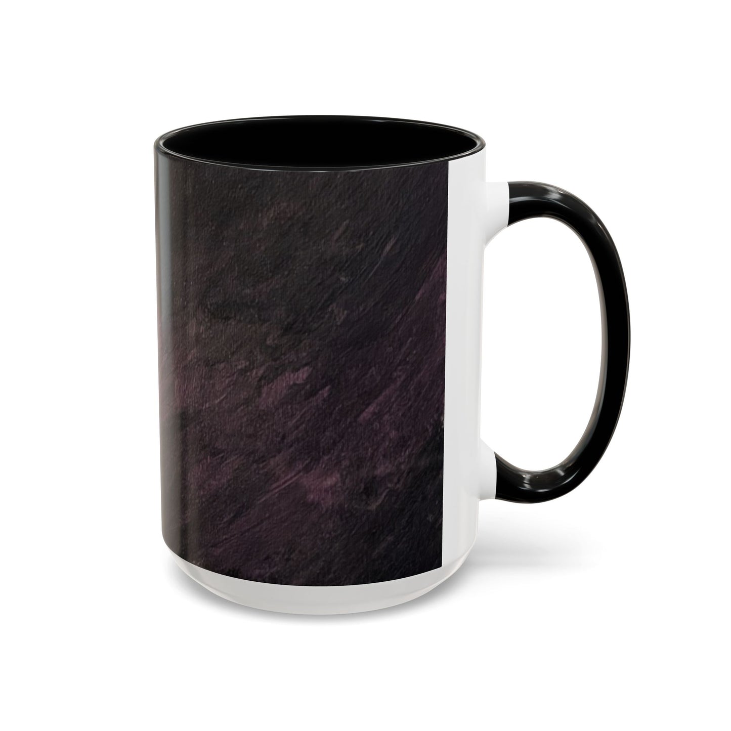 Abstract Dark Marble Art Coffee Mug — Ceramic Accent (11/15 oz)