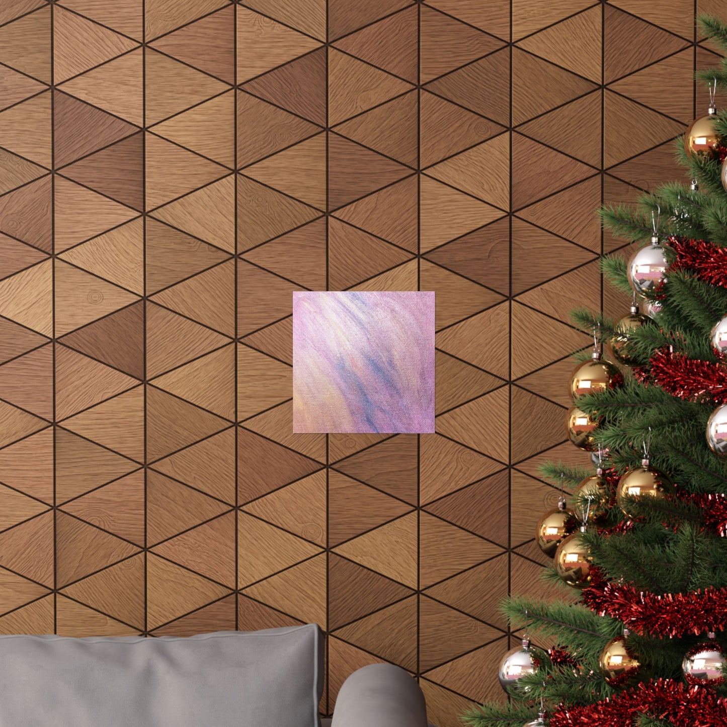"Dreamwave Drift" Moody Abstract Art Matte Poster — Purple Pink Wall Art (Vertical)