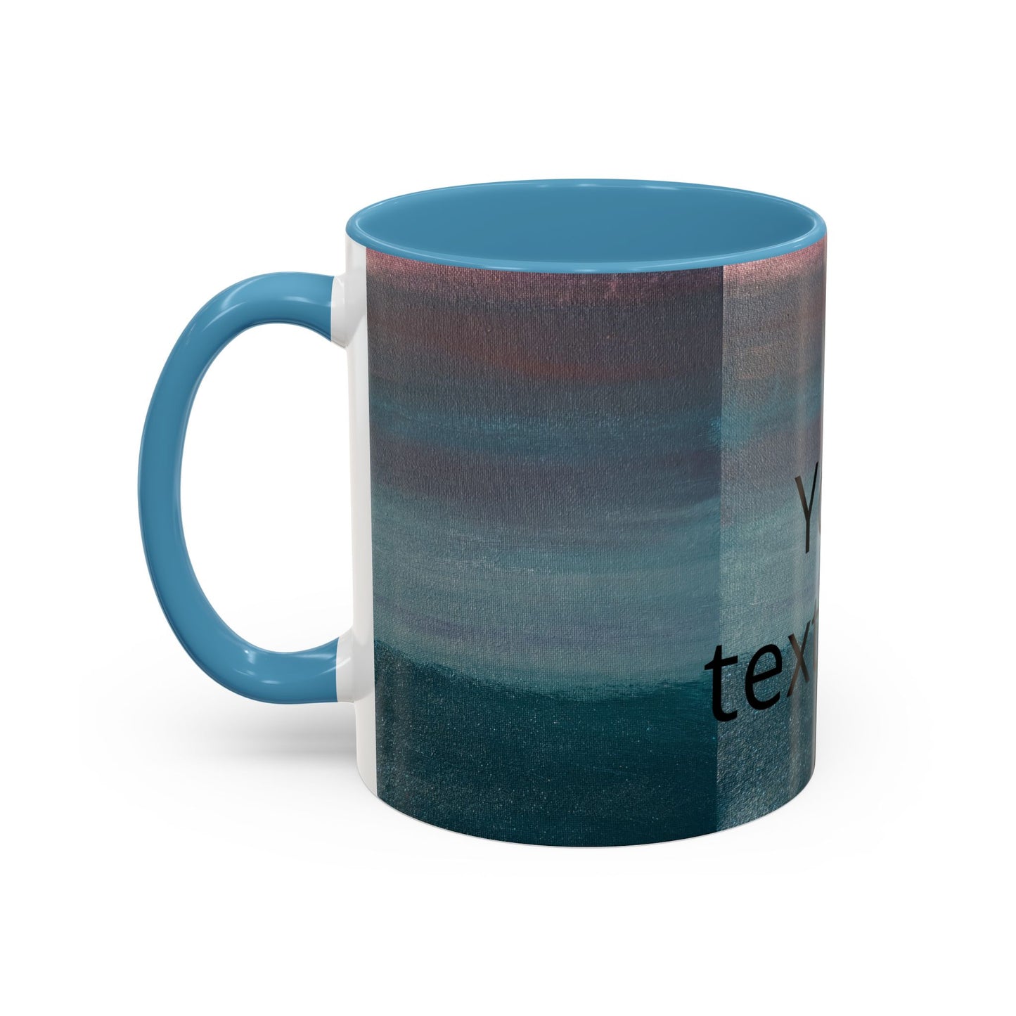 Personalized Accent Coffee Mug — Custom Wraparound Artwork (11/15oz)