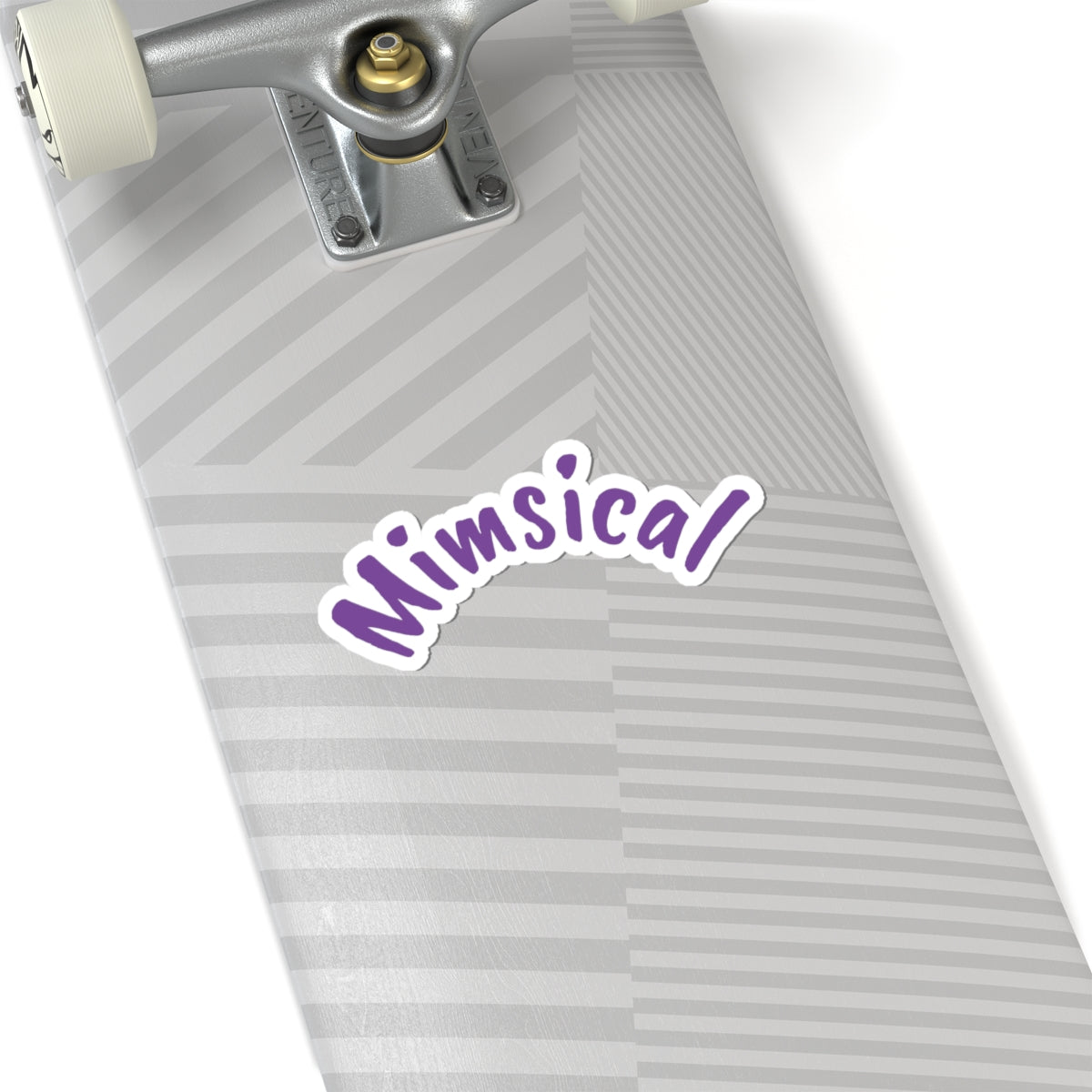 Mimsical Kiss-Cut Sticker — Cute Purple Script Laptop Decal