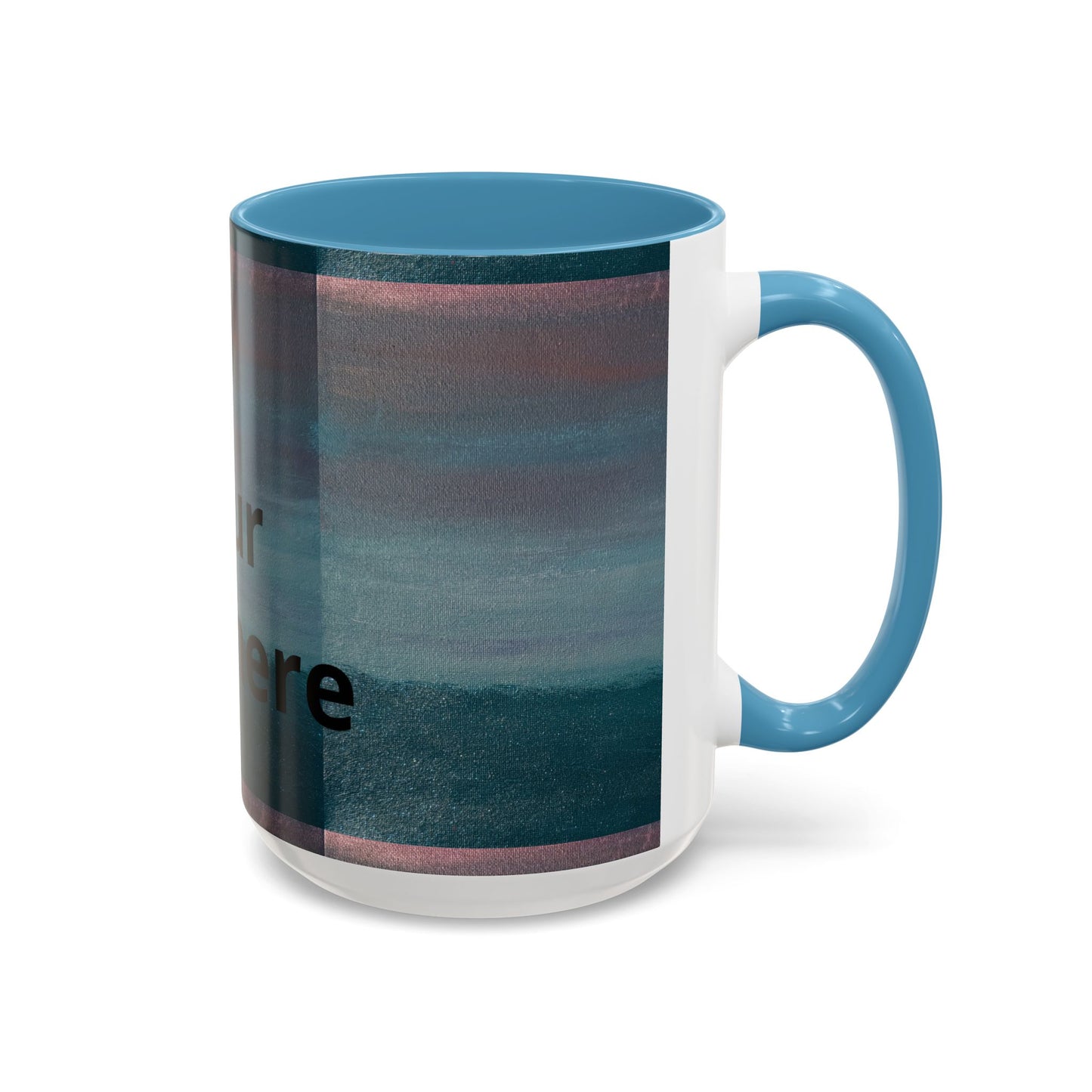 Personalized Accent Coffee Mug — Custom Wraparound Artwork (11/15oz)