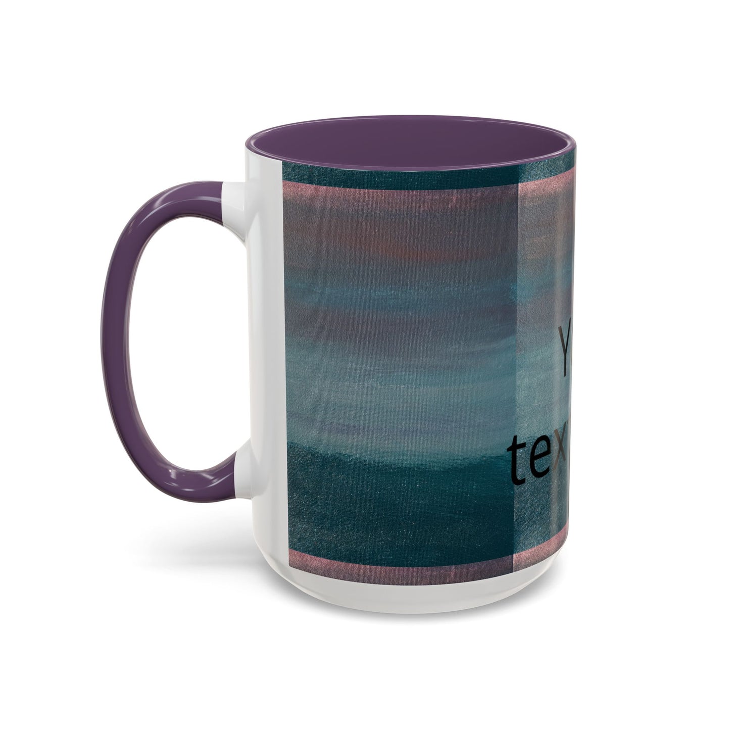 Personalized Accent Coffee Mug — Custom Wraparound Artwork (11/15oz)