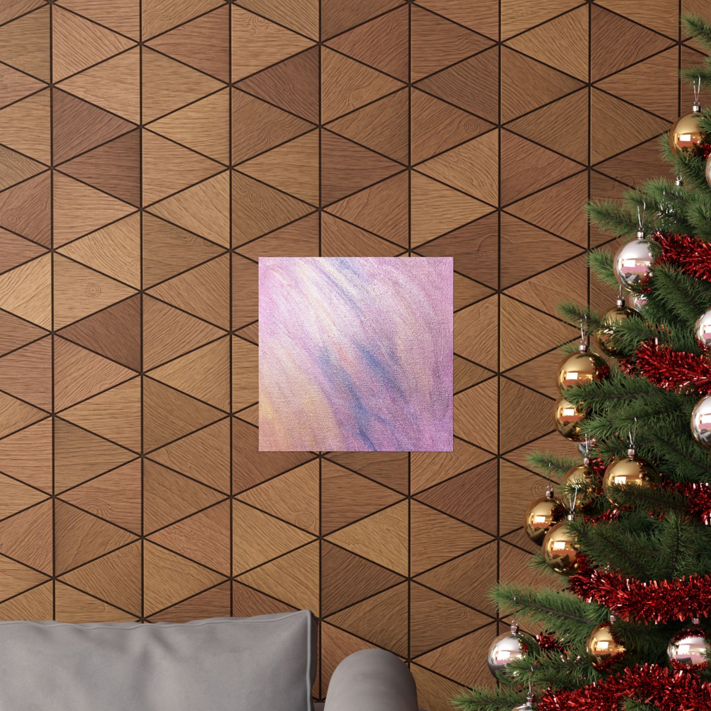 "Dreamwave Drift" Moody Abstract Art Matte Poster — Purple Pink Wall Art (Vertical)