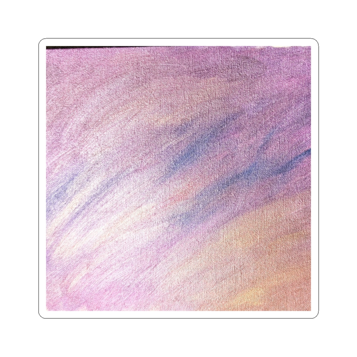 "Dreamwave Drift" Moody Abstract Art Sticker — Pink Lavender Gradient Decal for Laptops & Journals