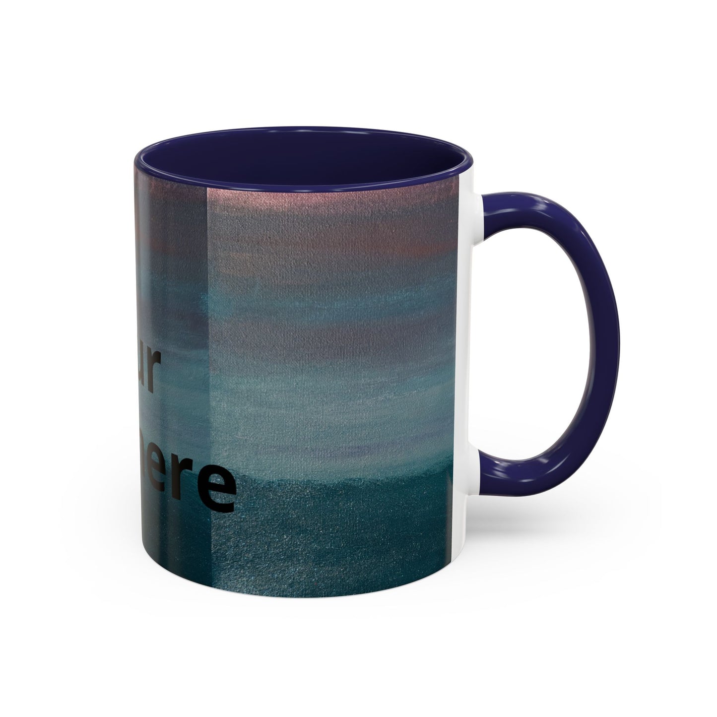 Personalized Accent Coffee Mug — Custom Wraparound Artwork (11/15oz)
