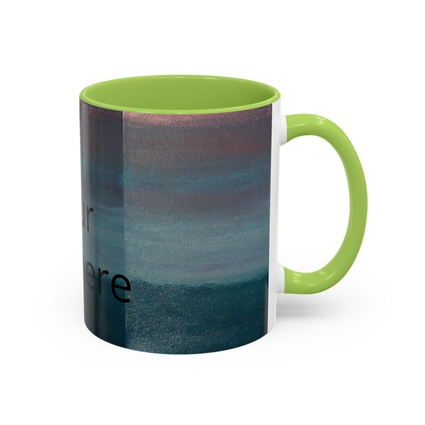 Personalized Accent Coffee Mug — Custom Wraparound Artwork (11/15oz)