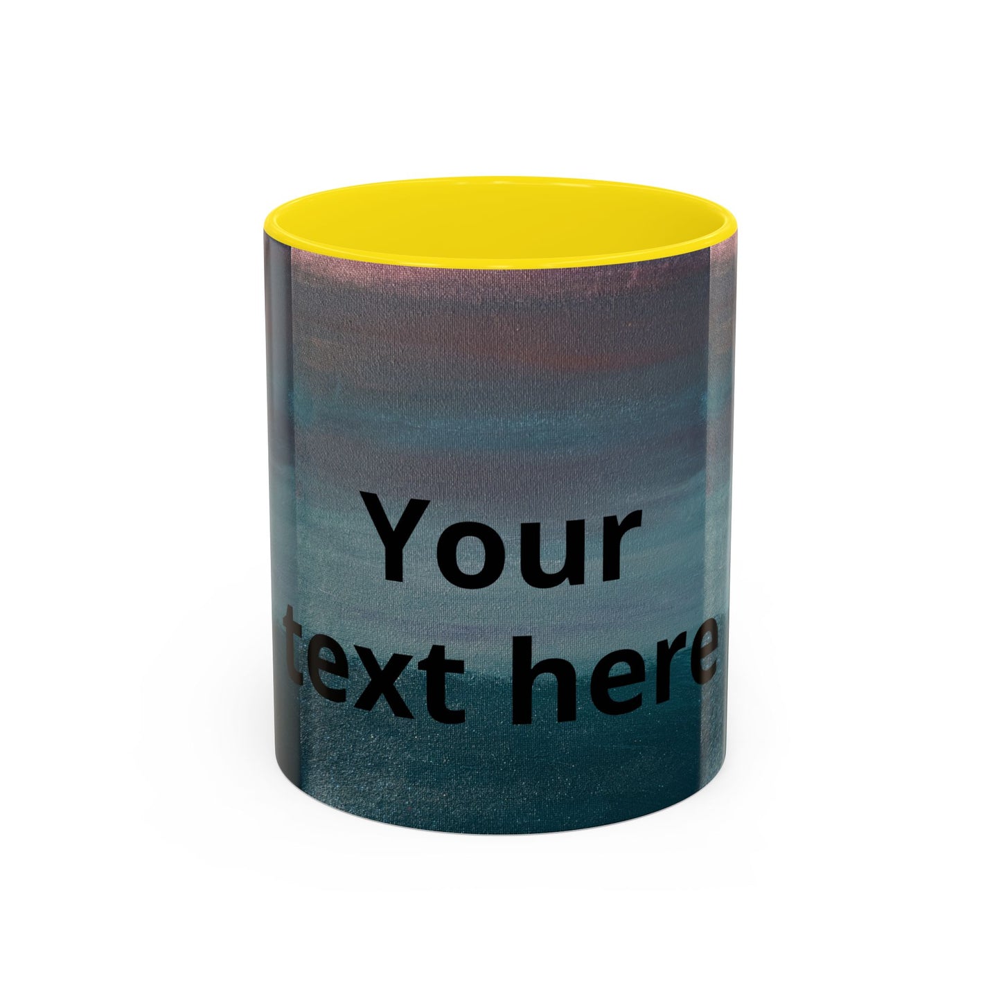 Personalized Accent Coffee Mug — Custom Wraparound Artwork (11/15oz)