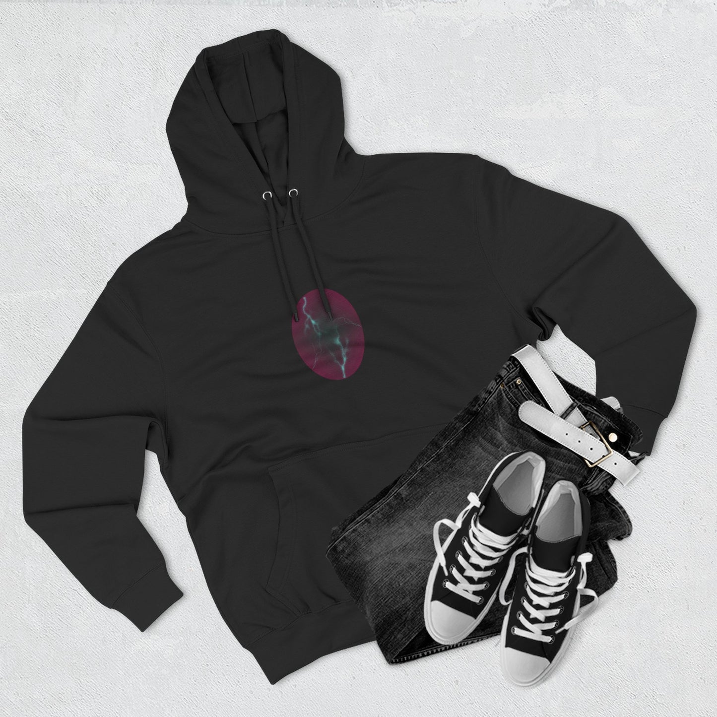 Cosmic Current – Dreamy Abstract Electric Flow Unisex Hoodie Sweatshirt