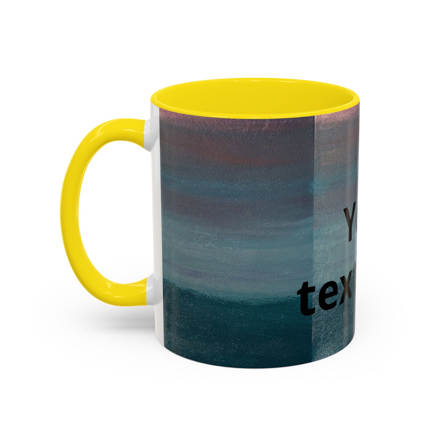 Personalized Accent Coffee Mug — Custom Wraparound Artwork (11/15oz)