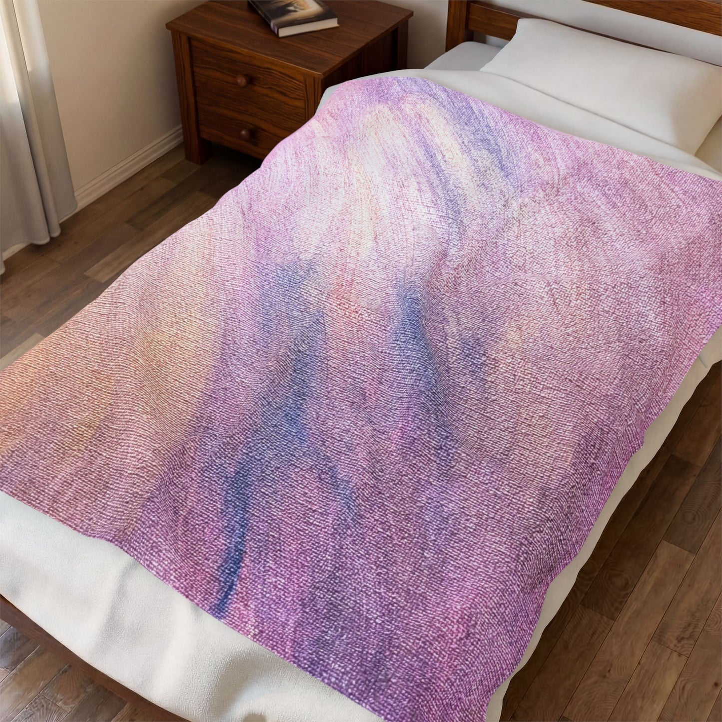 "Dreamwave Drift" Moody Abstract Velveteen Plush Blanket