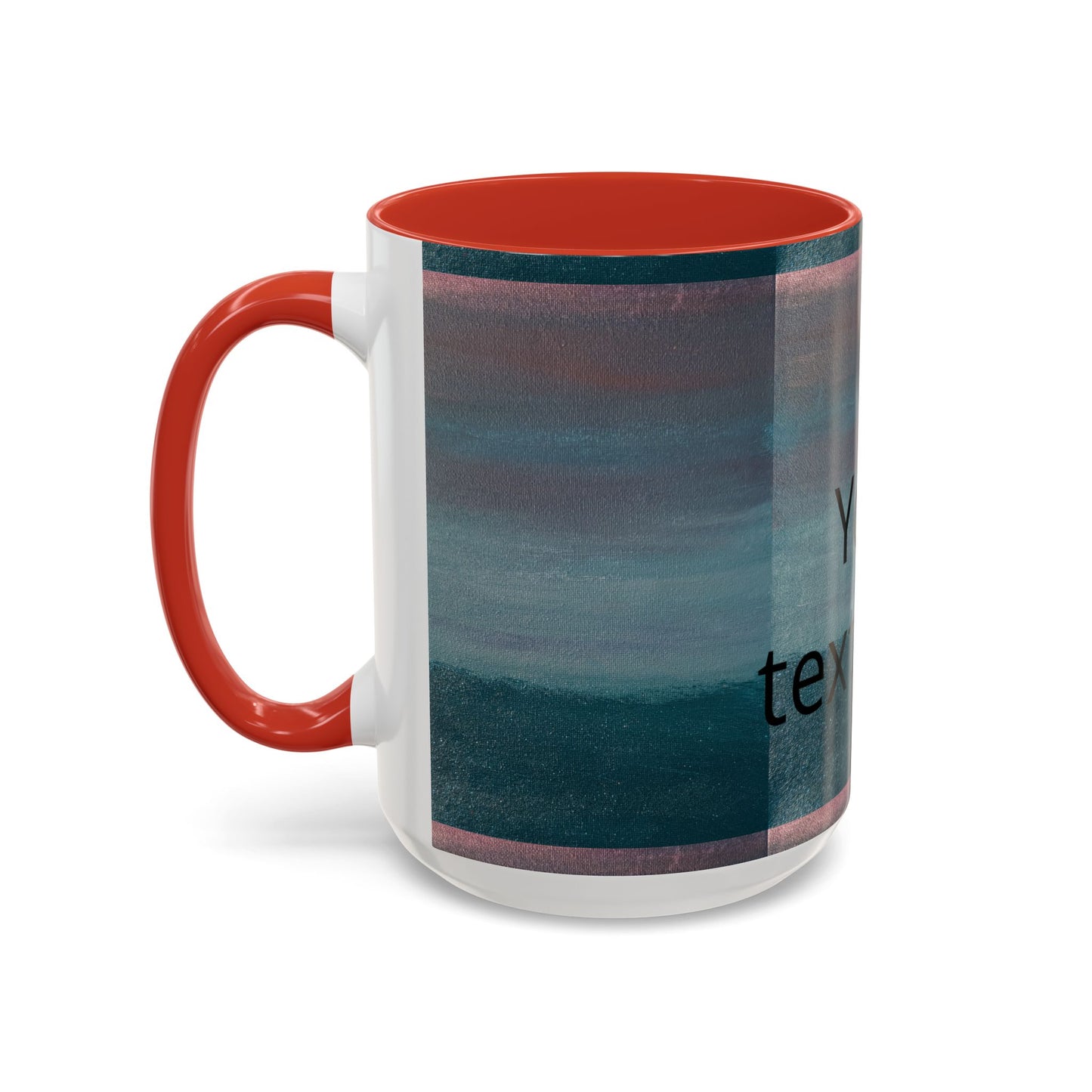 Personalized Accent Coffee Mug — Custom Wraparound Artwork (11/15oz)