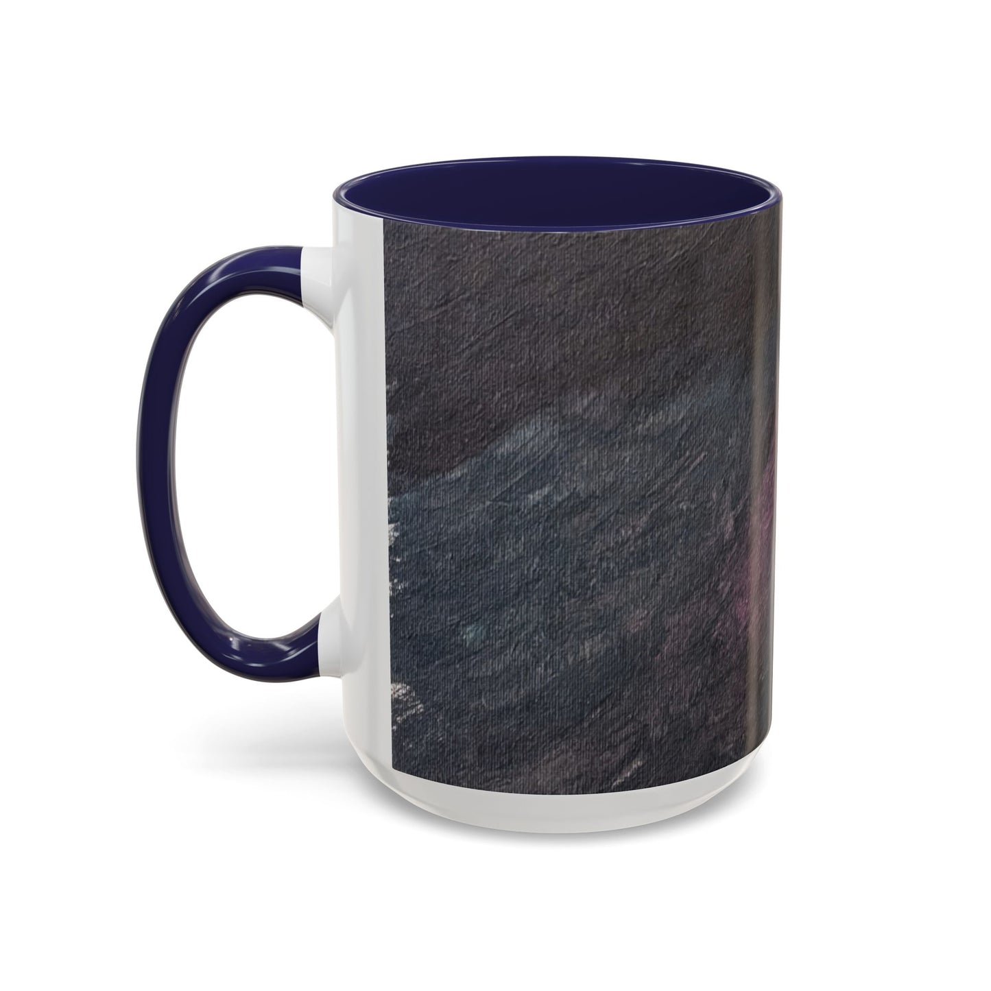 Abstract Dark Marble Art Coffee Mug — Ceramic Accent (11/15 oz)