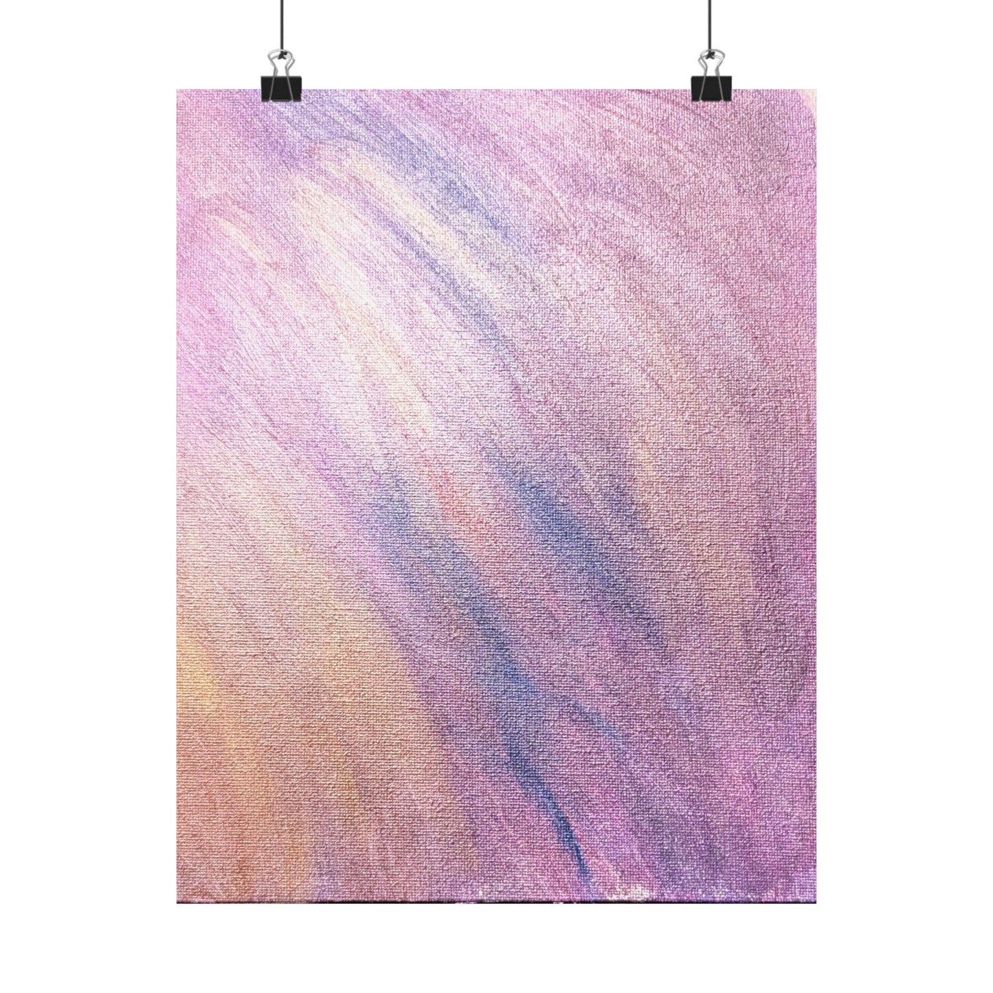"Dreamwave Drift" Moody Abstract Art Matte Poster — Purple Pink Wall Art (Vertical)