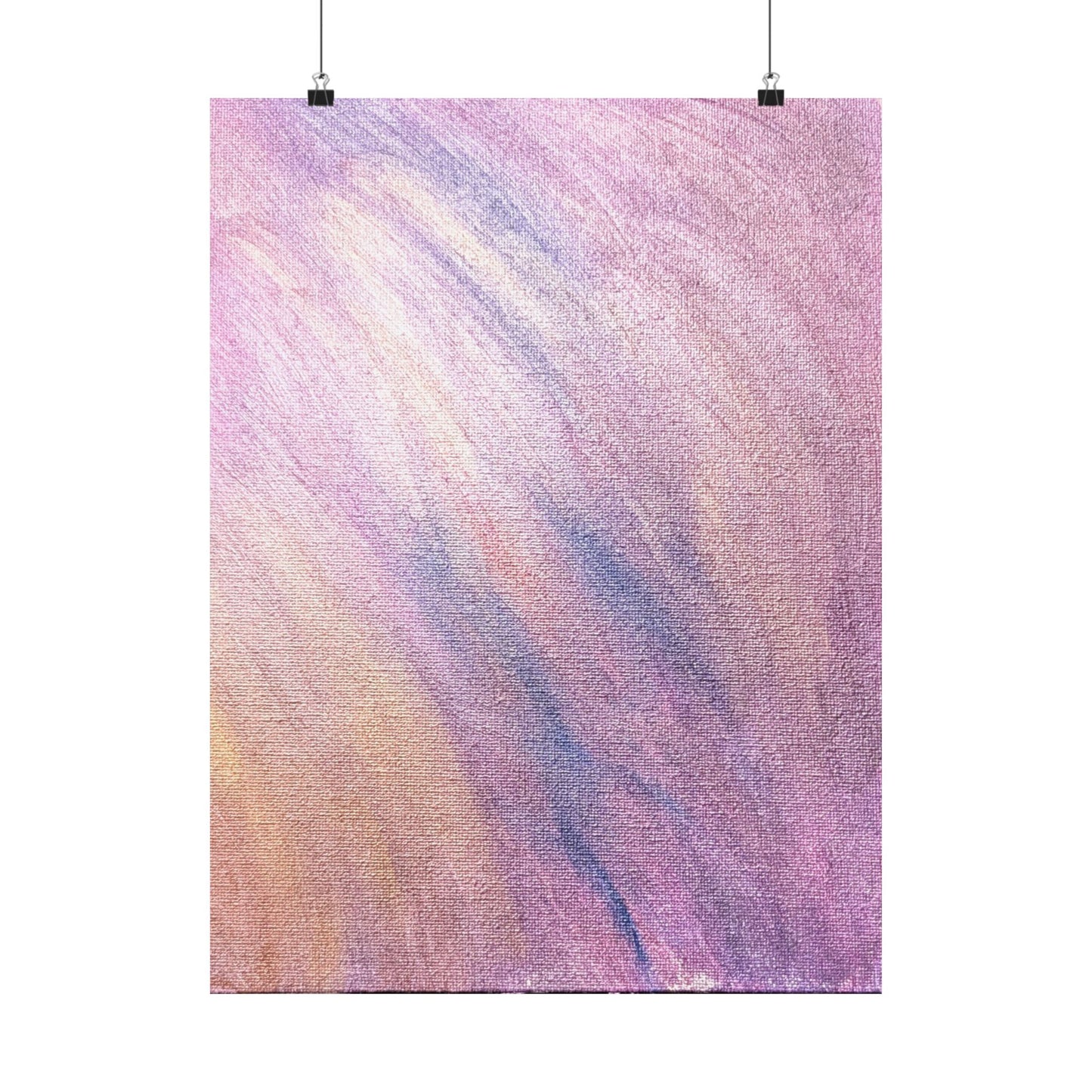 "Dreamwave Drift" Moody Abstract Art Matte Poster — Purple Pink Wall Art (Vertical)