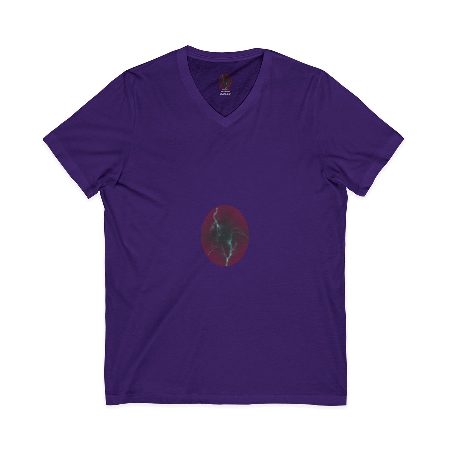 Cosmic Current – Dreamy Electric Magenta & Blue Abstract Women’s V-Neck T‑Shirt