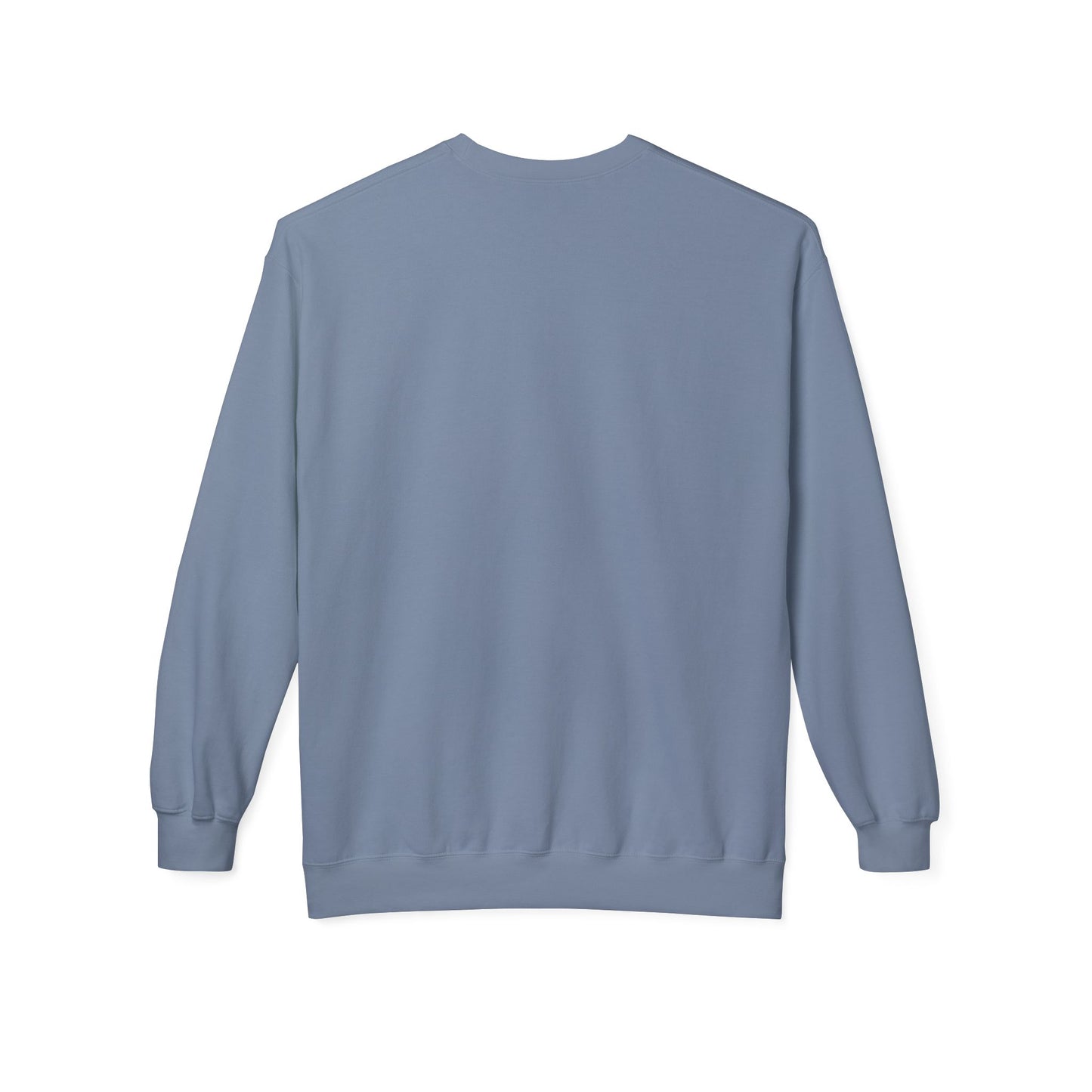 Cosmic Current Crewneck Sweatshirt — Minimal Dark Moon Oval Graphic