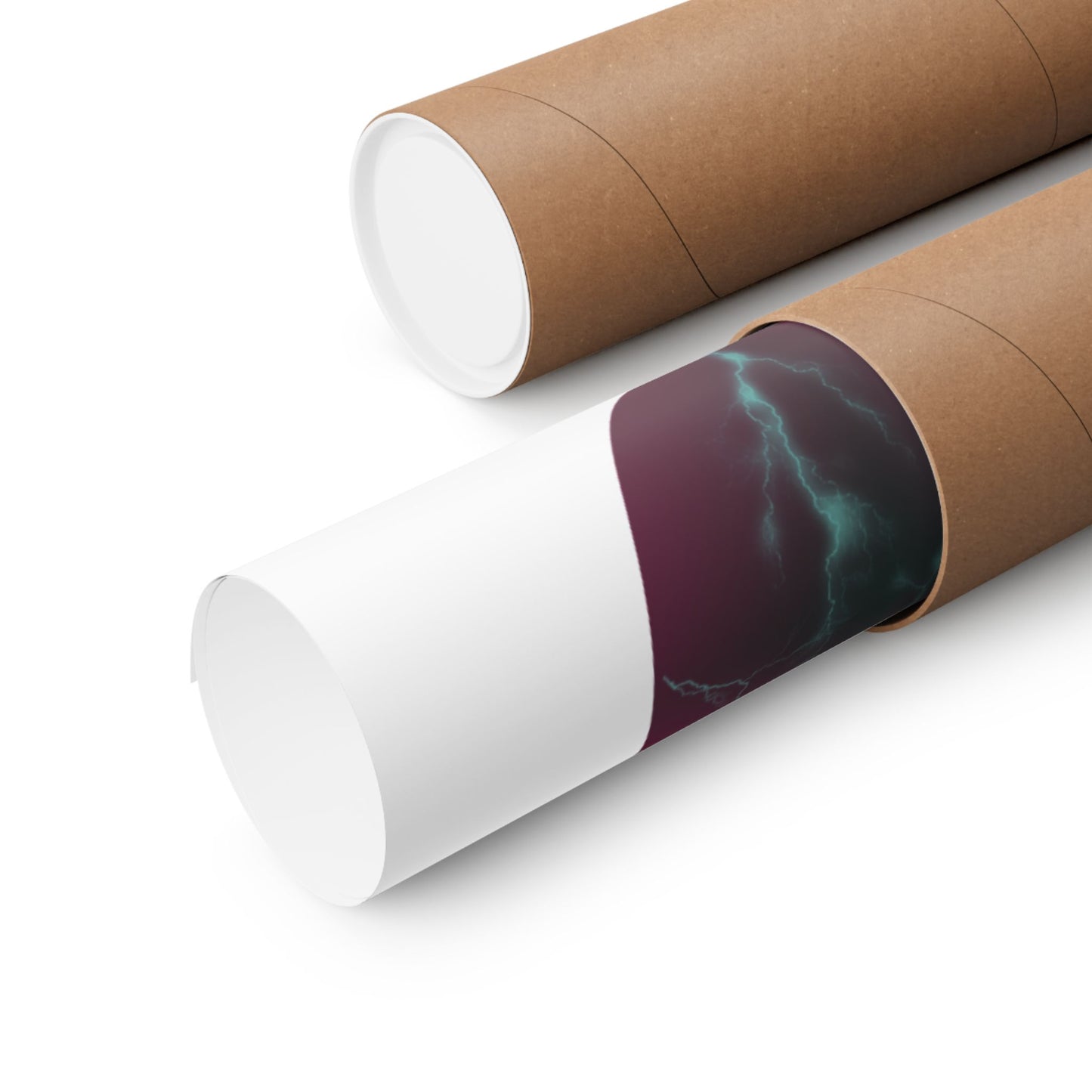 Cosmic Current Oval Matte Poster — Moody Maroon Wall Art